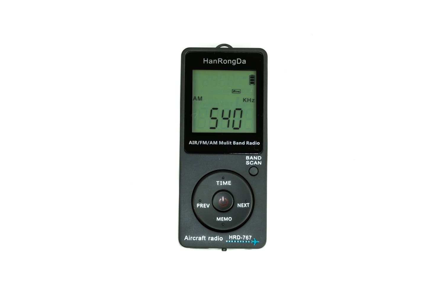 HRD-767 ultrakompaktowy odbiornik przenośny skaner AM/FM/AIR (rozgłośnie radiowe i lotnictwo)