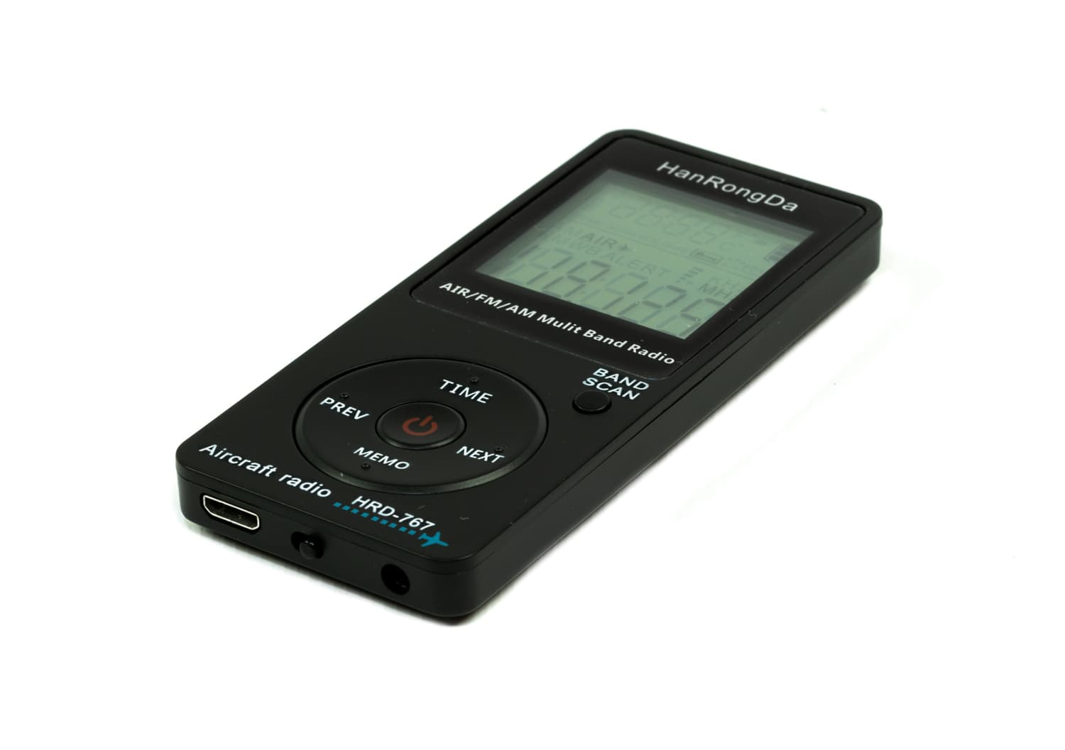 HRD-767 ultrakompaktowy odbiornik przenośny skaner AM/FM/AIR (rozgłośnie radiowe i lotnictwo)