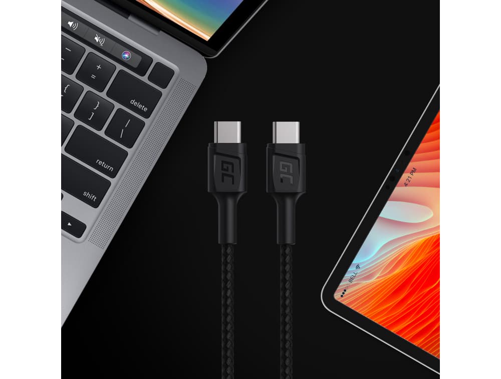 Kabel przewód zasilający USB-C 200cm Power Delivery 60W 480Mbps SUPERJAKOŚĆ Green Cell GC PowerStream