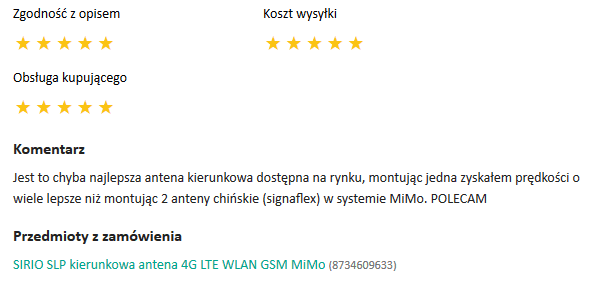 MiMo Sirio SLP 4G LTE zestaw anten kierunkowych 698-2700MHz, system 2G GSM, 3G UMTS, 4G LTE, Meshcore, Meshtastic, ISM / LoRa, WiFi WLAN 2.4 GHz - najlepsza antena LTE