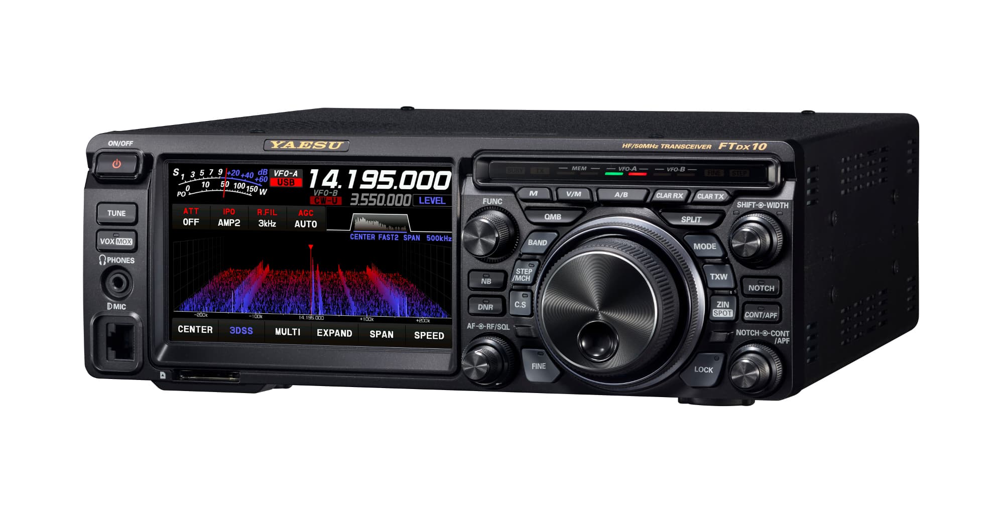 YAESU FTDX10 radiotelefon amatorski HF / 6m SDR 100W wodospad 3D, tuner antenowy (Yaesu FT-DX-10), CashBack 200€