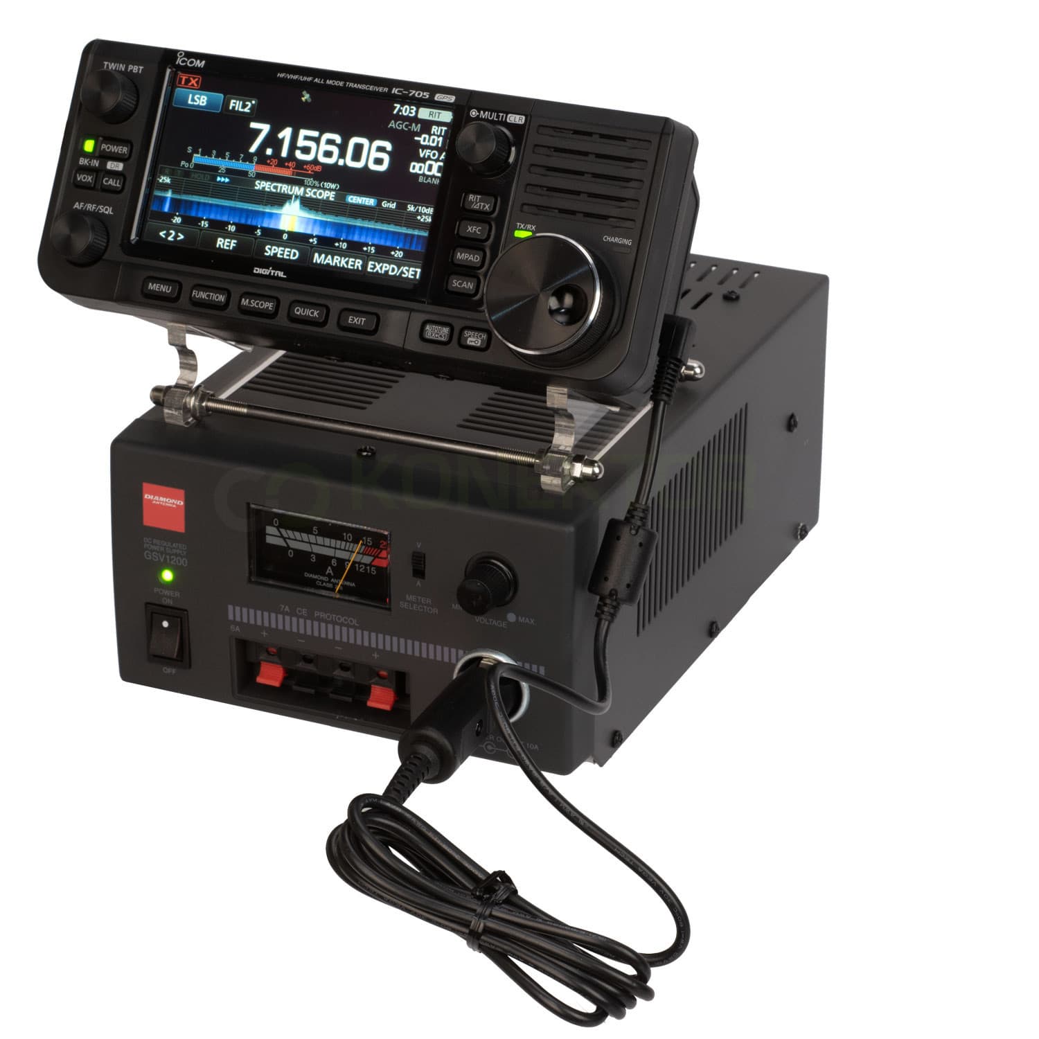 Zasilacz transformatorowy radiowy 15A DIAMOND GSV-1200 regulacja 1-15V (z blokadą napięcia 13,8V)