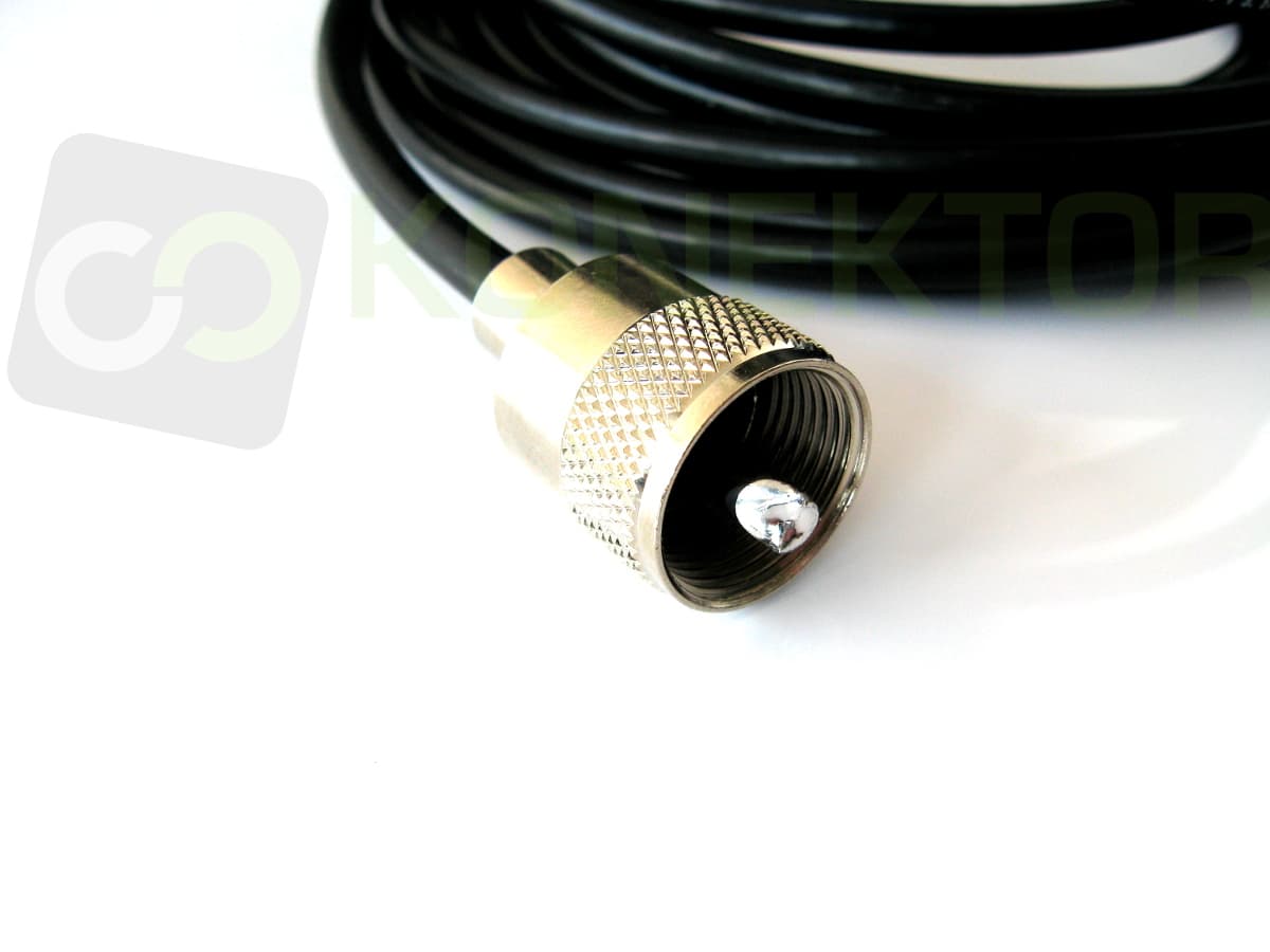 Główka PL na płytki montaż + 6m kabla RG58 SATEC Premium + wtyk UC-1 (zalutowane wtyki)