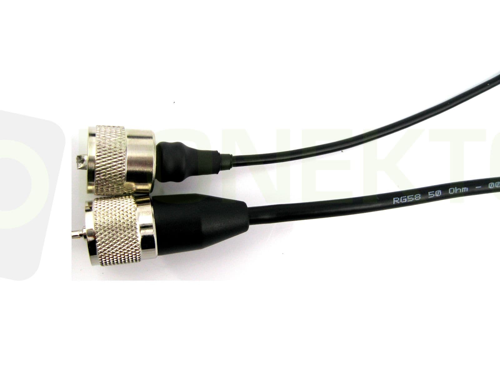 Cienki kabel naprawczy do anteny CB długość 8m SATEC Premium RG-174 (średnica kabla 3mm), zalutowany wtyk prosty UC-1 teflon