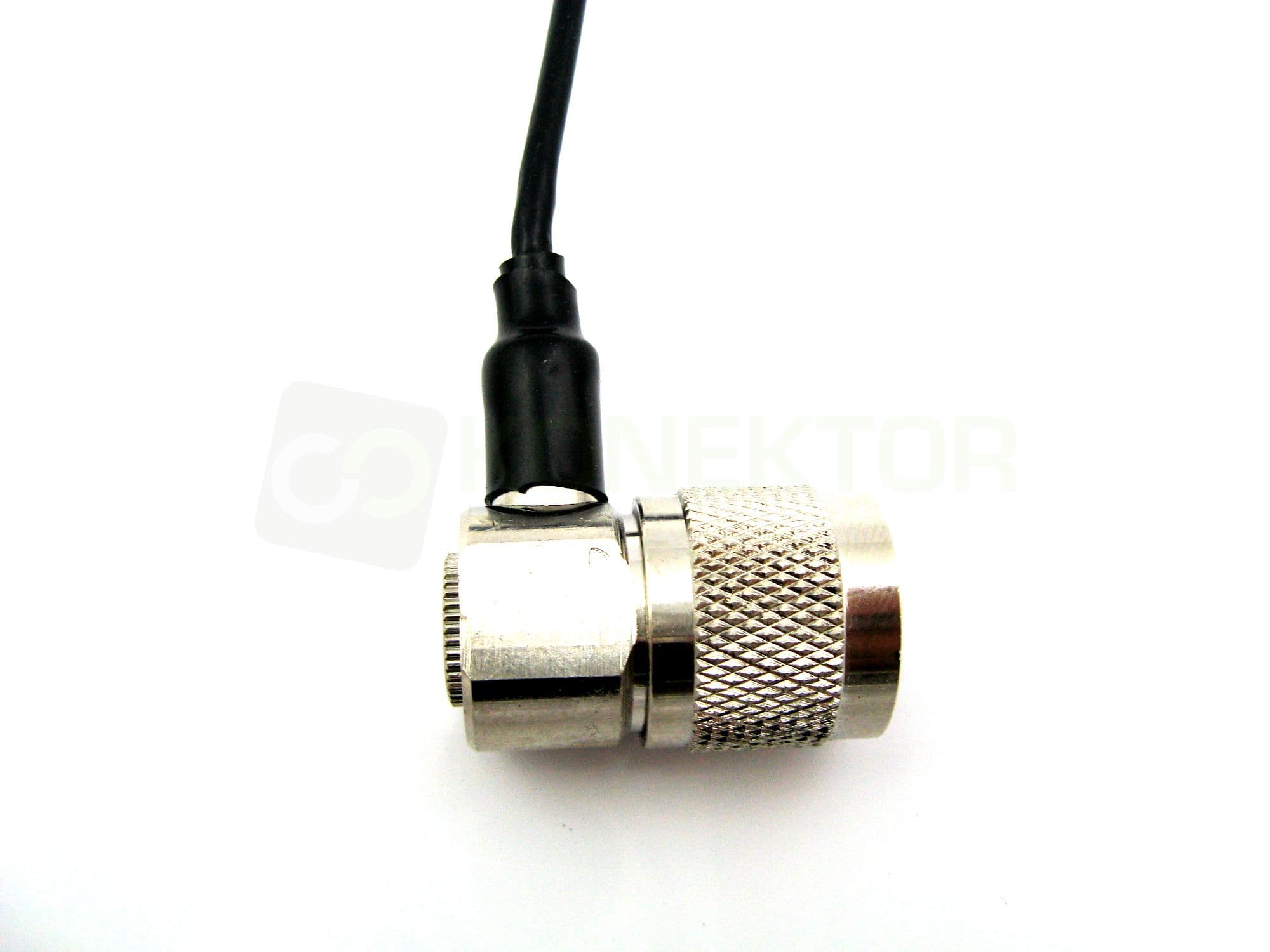 Cienki kabel naprawczy do anteny CB długość 7m SATEC Premium RG-174 (średnica kabla 3mm), zalutowany wtyk kątowy UC-1