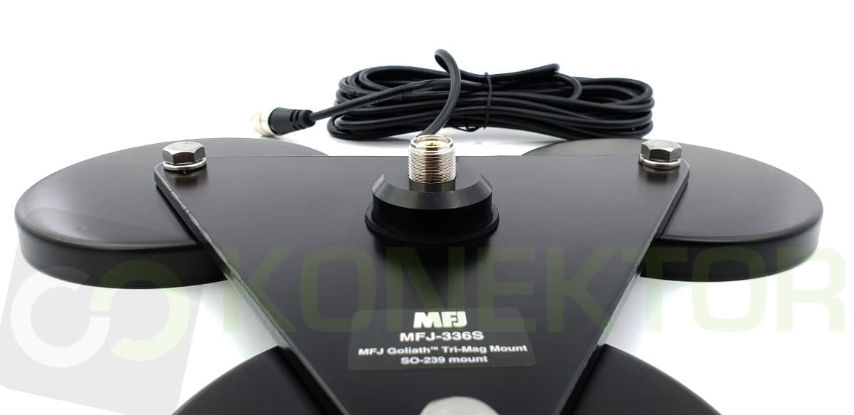 YAESU ATAS-120A + podstawa magnetyczna MFJ Goliath - antena KF VHF UHF