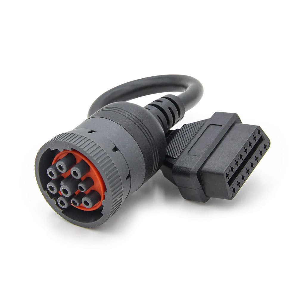 KABEL ADAPTER J1939 Cummins 9-pin diesel do OBD-2 16-pin przejściówka do aut ciężarowych i maszyn - Łódź, Zbąszyńska 2