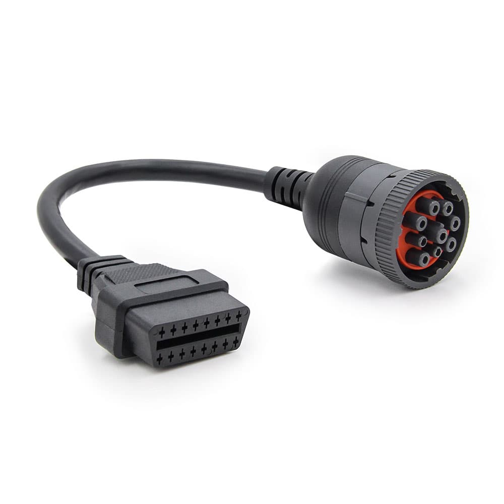 KABEL ADAPTER J1939 Cummins 9-pin diesel do OBD-2 16-pin przejściówka do aut ciężarowych i maszyn - Łódź, Zbąszyńska 2