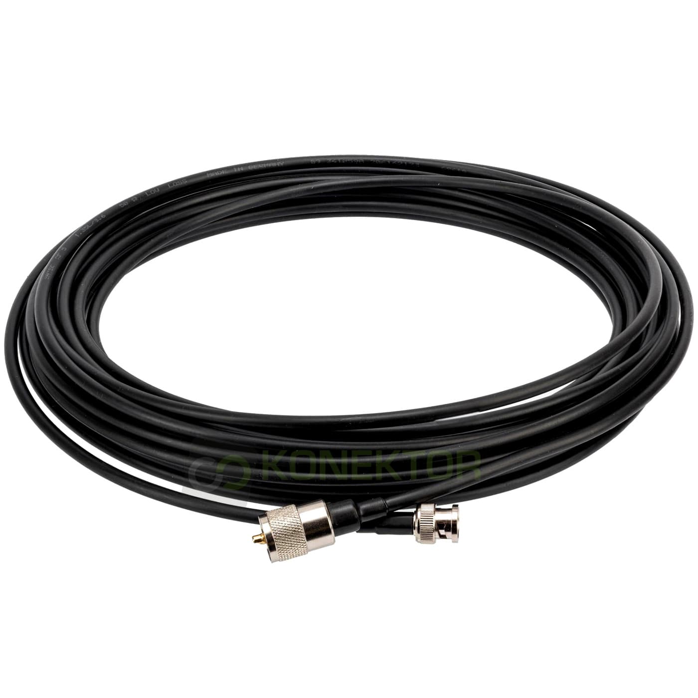 Kabel niskostratny RF-5 SATEC 15m + wtyk BNC + wtyk UC-1 (zmontowane okablowanie do skaner Uniden, SDR itp.)