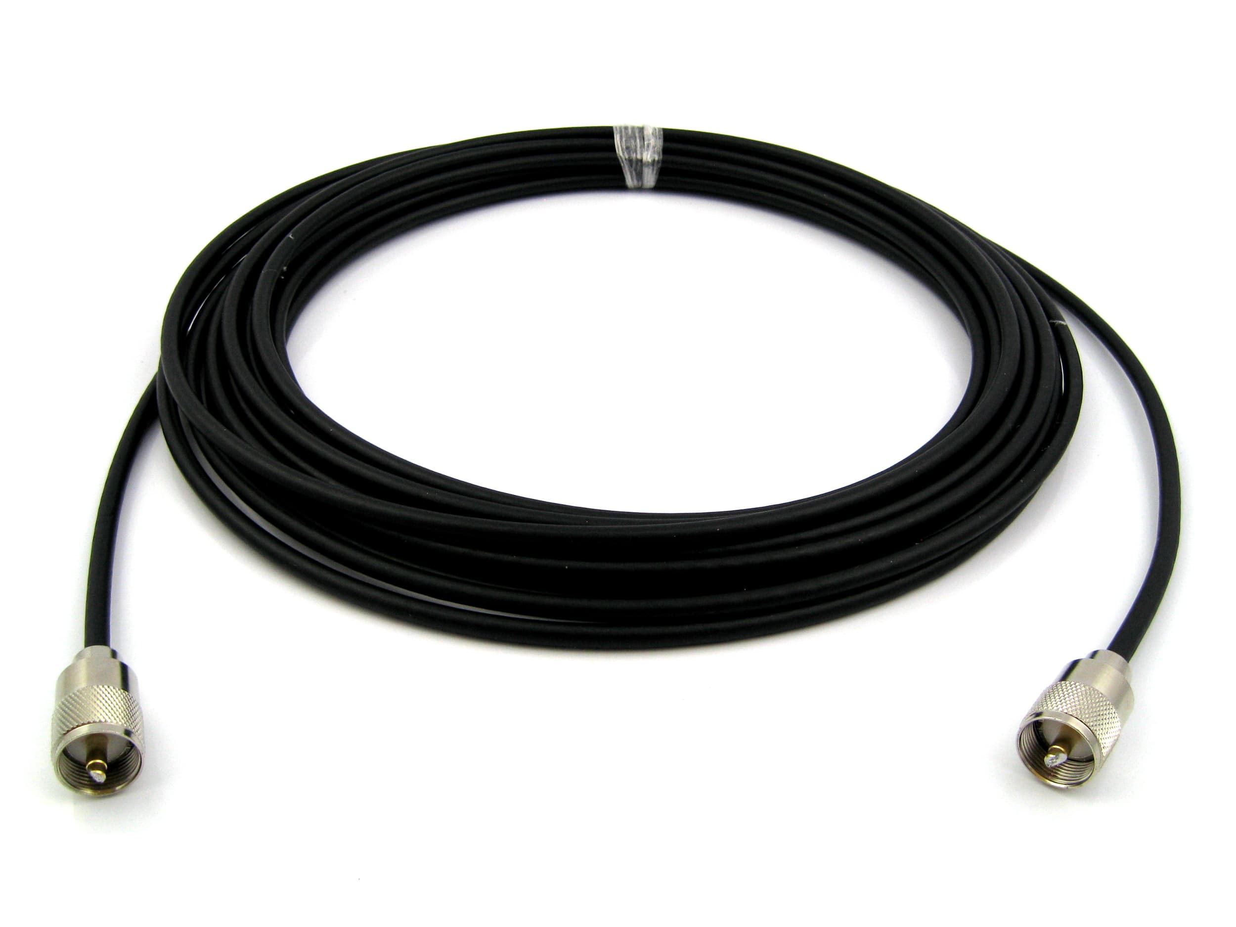 Kabel niskostratny RF-5 SATEC 20m + zalutowane wtyki złocone teflonowe UC-1 (okablowanie RF5 do HF/CB/VHF/UHF/skanery)