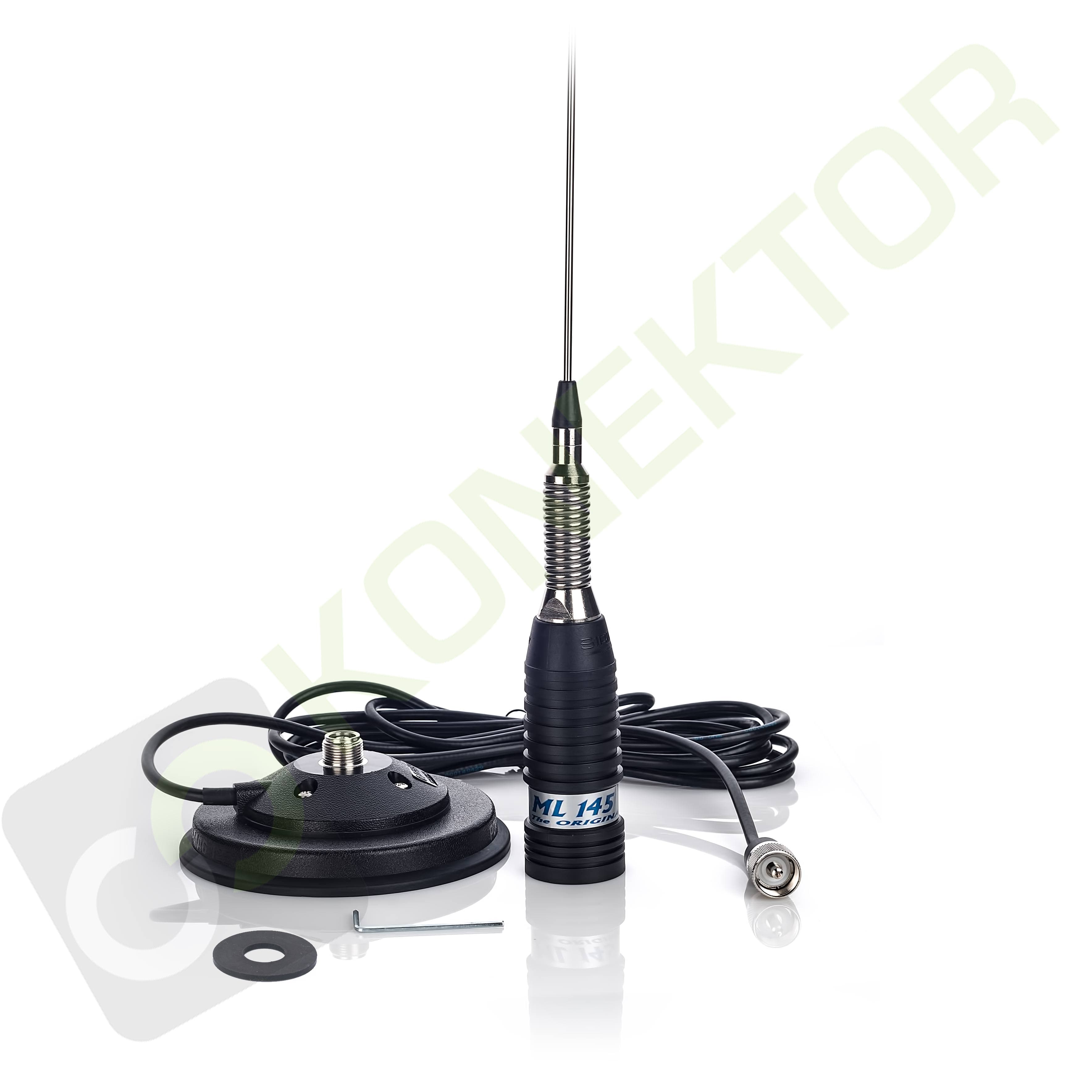 SIRIO ML-145 100% oryginał Italy Antena CB Magnesowa 142cm dłuższy kabel 6 metrów