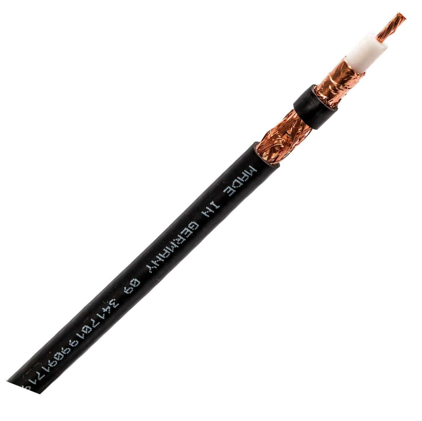 Kabel niskostratny RF-7 SATEC GERMANY 15m + zalutowane wtyki UC-1 PTFE/Gold (okablowanie RF7 do HF/CB/VHF/UHF/skanery)