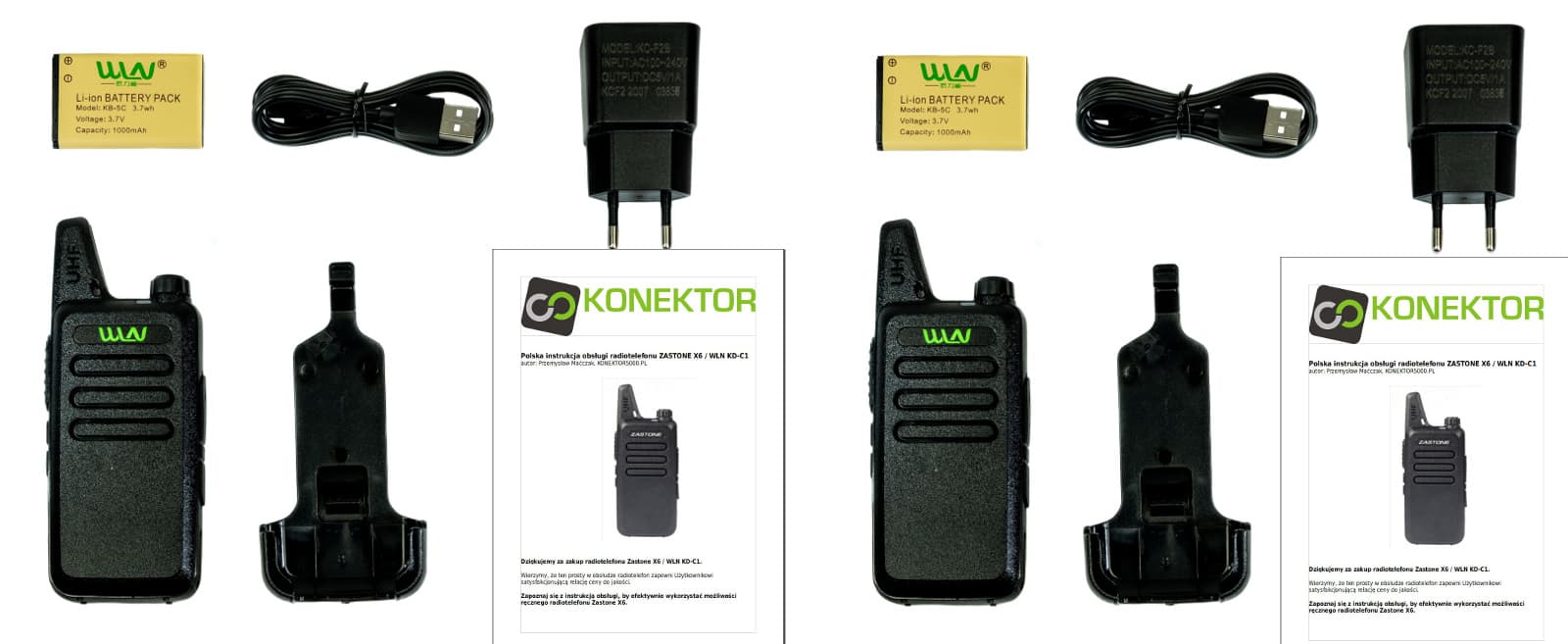WLN KD-C1 KOMPLET 2szt. krótkofalówki 3W UHF PMR 400-470MHz