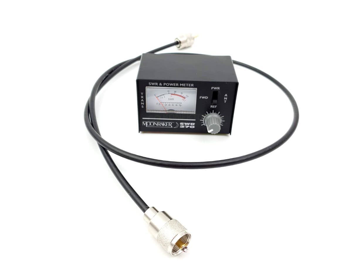 Zestaw: Moonraker SWR-270 VHF/UHF 120-500MHz miernik SWR mocy + kabel połączeniowy 100cm