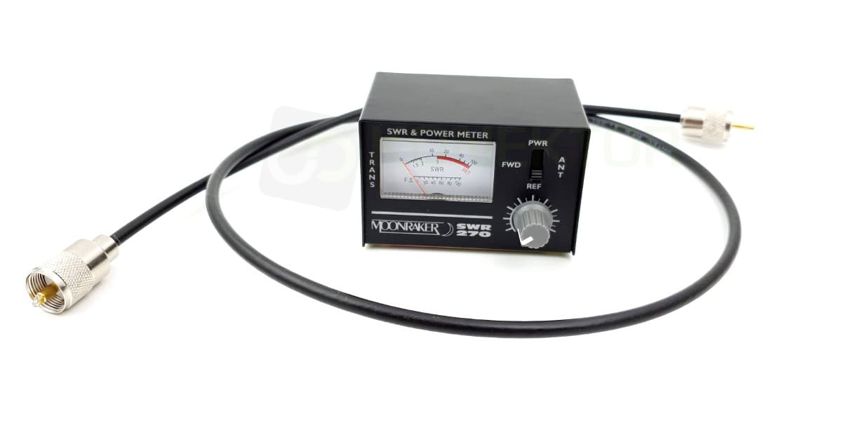 Zestaw: Moonraker SWR-270 VHF/UHF 120-500MHz miernik SWR mocy + kabel połączeniowy 100cm