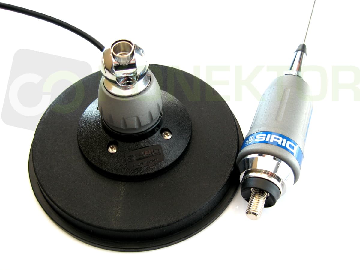 SIRIO TURBO 5000 MAG 145 (magnes 16cm) Antena CB magnesowa 196cm dłuższy kabel 6 metrów