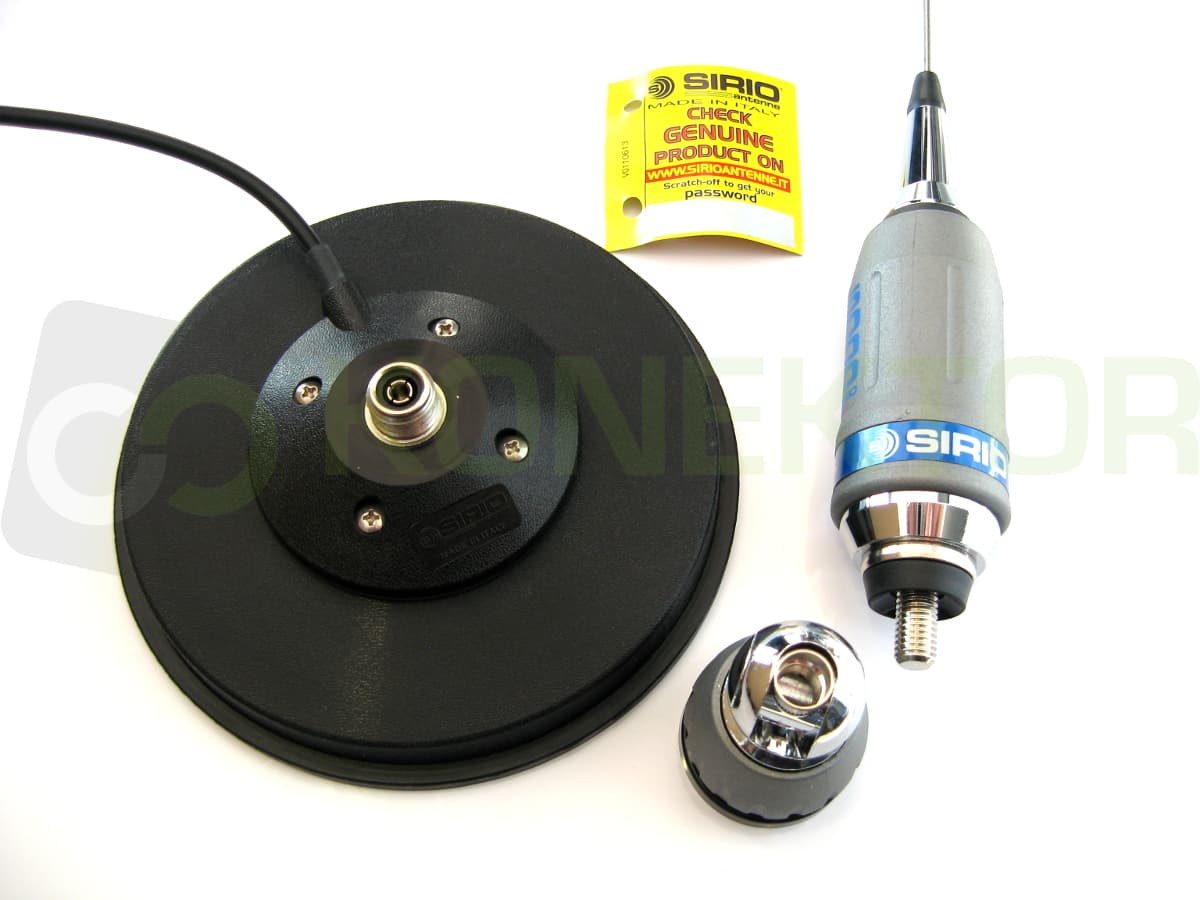 SIRIO TURBO 5000 MAG 145 (magnes 16cm) Antena CB magnesowa 196cm dłuższy kabel 6 metrów