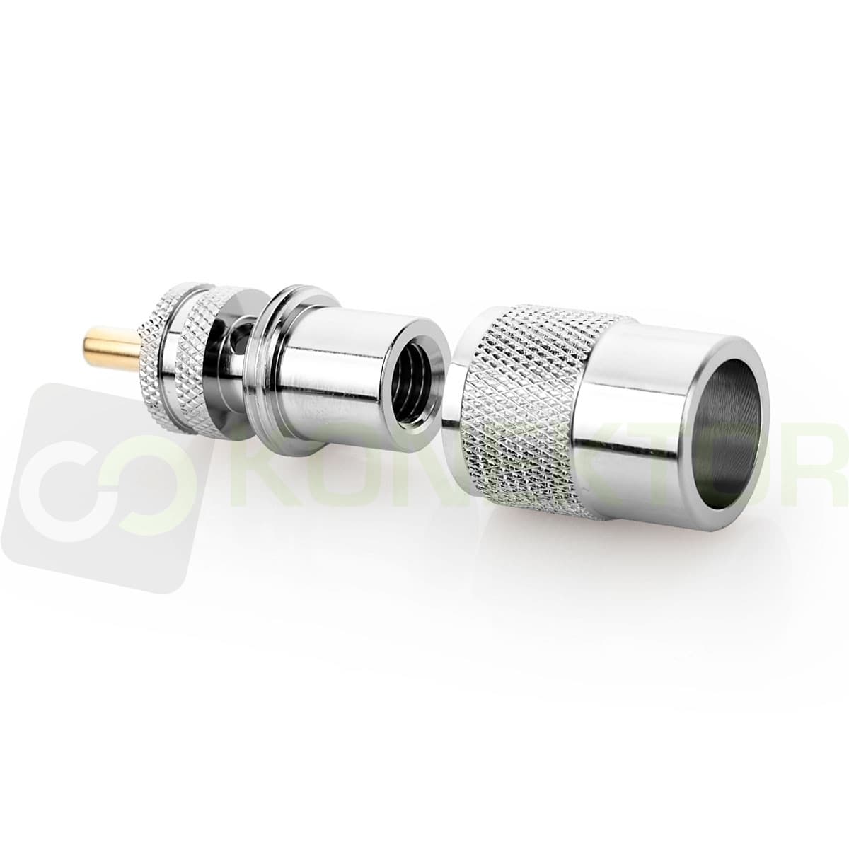 Kabel niskostratny RF-7 SATEC GERMANY 40m + zalutowane wtyki UC-1 PTFE/Gold (okablowanie RF7 do HF/CB/VHF/UHF/skanery)