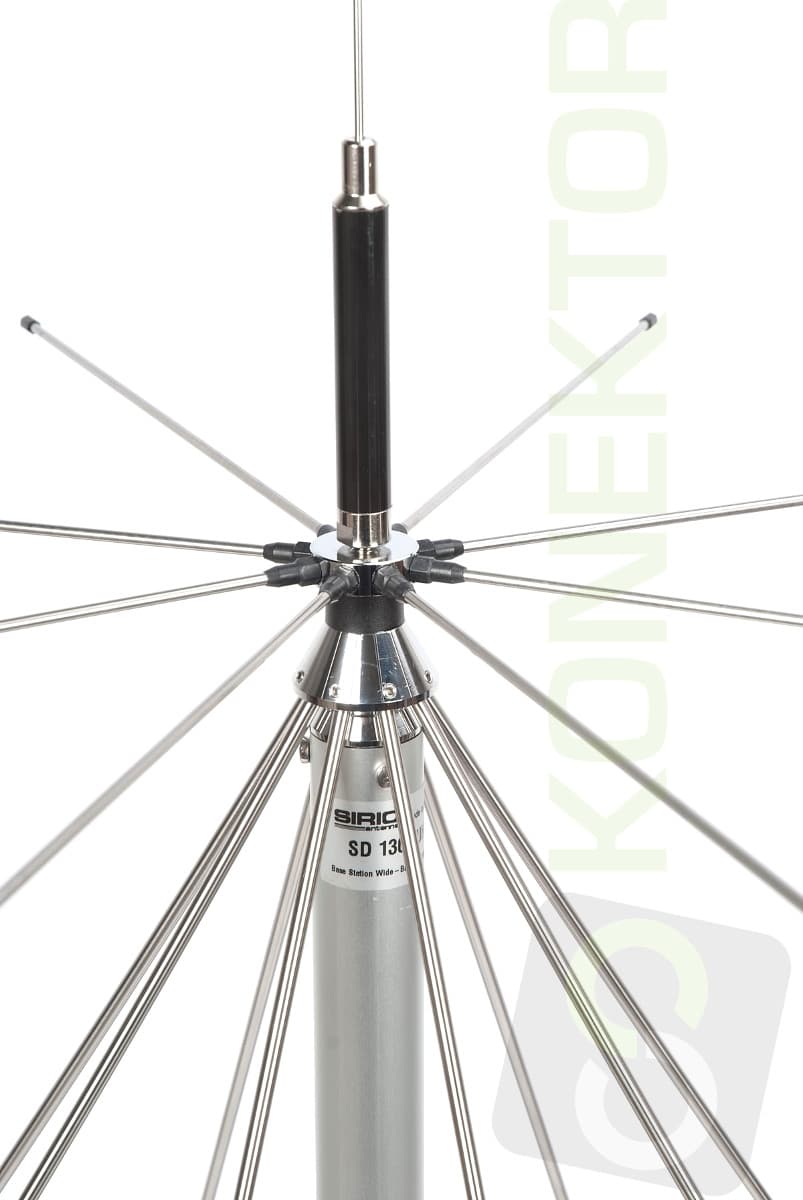 Antena bazowa SIRIO SD-1300U + okablowanie niskostratne 30m + miękki adapter do skanerów Uniden, Icom, AOR - instalacja antenowa do nasłuchu 25-1300MHz