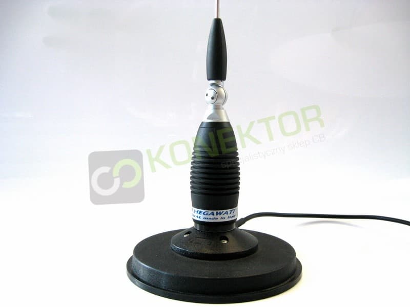 SIRIO MEGAWATT 3000 PL + magnes 16cm SIRIO Antena CB magnesowa 173cm kabel 3,60m