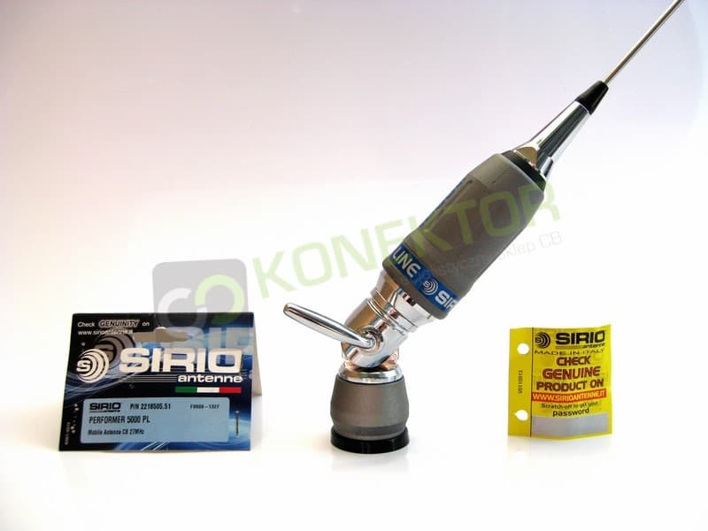 SIRIO PERFORMER 5000 PL + magnes 16cm SIRIO Antena CB magnesowa 196cm dłuższy kabel 6 metrów
