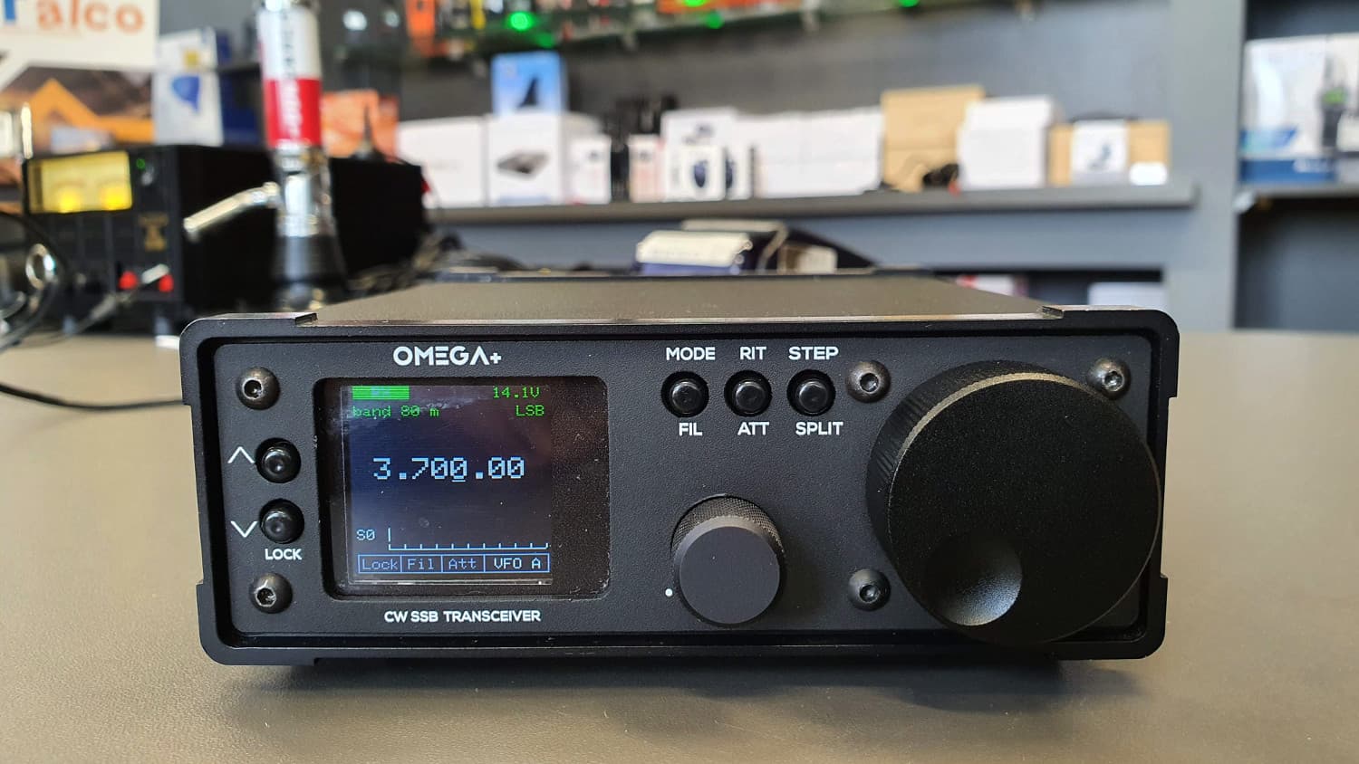 Większe aluminiowe pokrętło 32mm do Xiegu G90 - Radiora KNOB-G90, także do radiostacji Omega