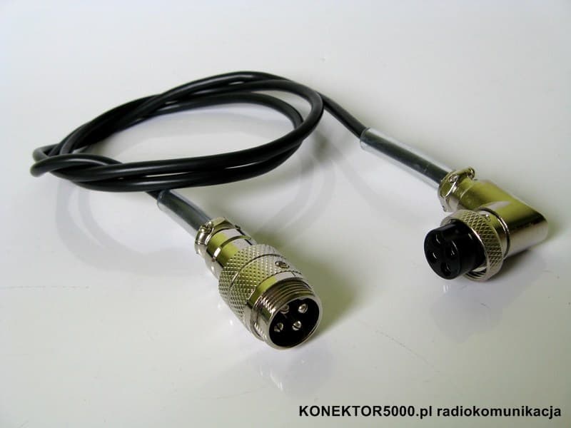 Przedłużka mikrofonowa 4-PIN (wtyk kątowy, 1,50 m długości) Uniden, President
