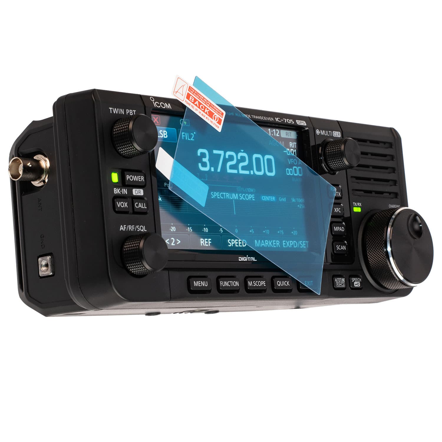 2x Folia ochronna na wyświetlacz do Icom IC-705 + zestaw do aplikacji - Radiora SCR-IC-705