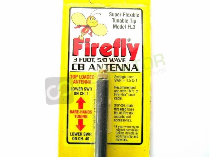 FireStik FL3 antena CB helikalna 95cm POCHYLANA + SIRIO MAG 145 DV mocny magnes 16cm (FireStik FIREFLY)