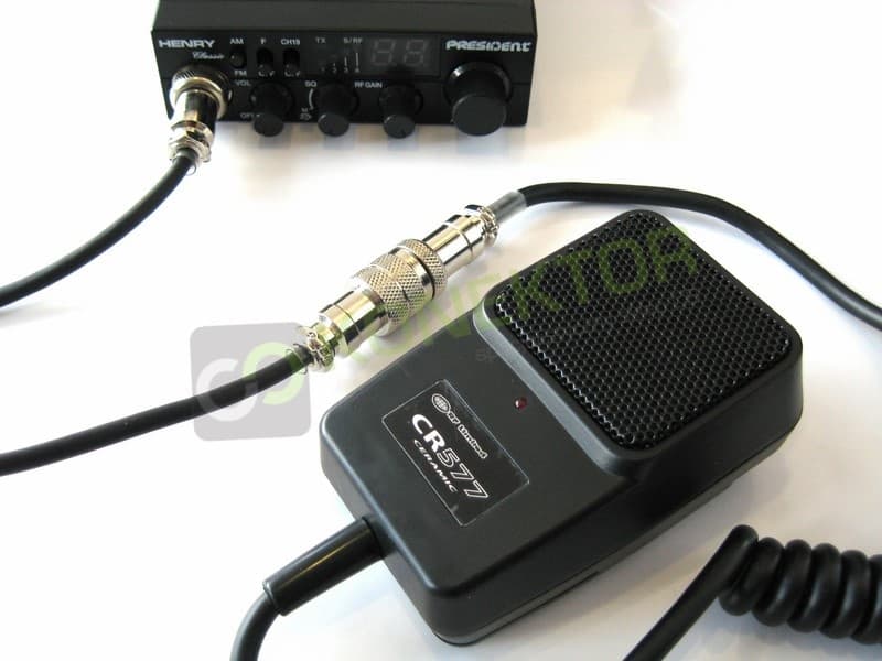Przejściówka mikrofonowa 6-pin President / 4-pin Uniden (wtyk 6-PIN/gniazdo 4-PIN) adapter mikrofonowy dł. 20cm