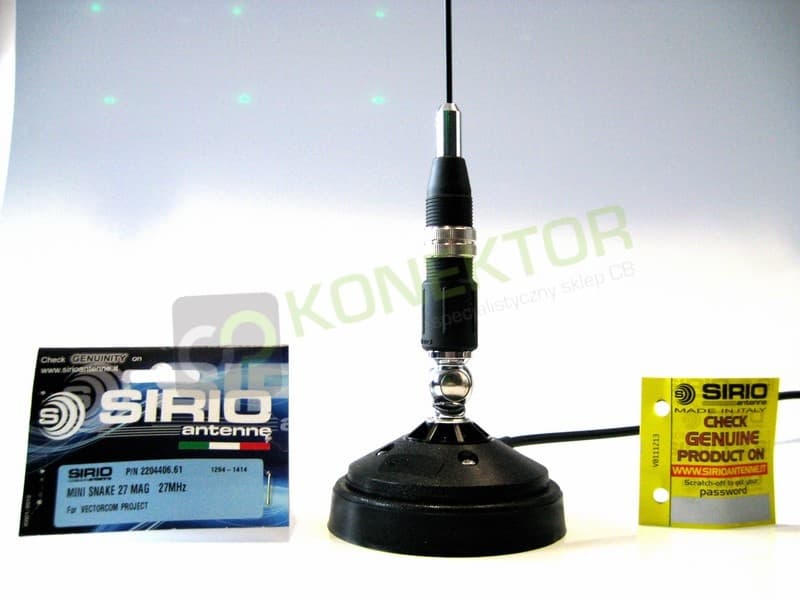 SIRIO MINI SNAKE 27 MAG Antena CB magnesowa 69cm dłuższy kabel 5m
