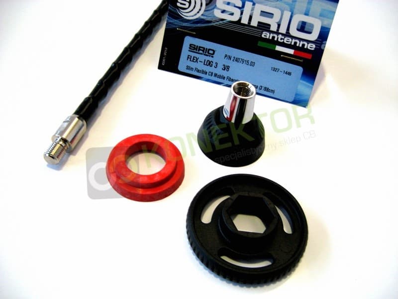 SIRIO FLEX LOG 3 MAG Antena CB magnesowa helikalna TOP LOADED 95cm dłuższy kabel 6m