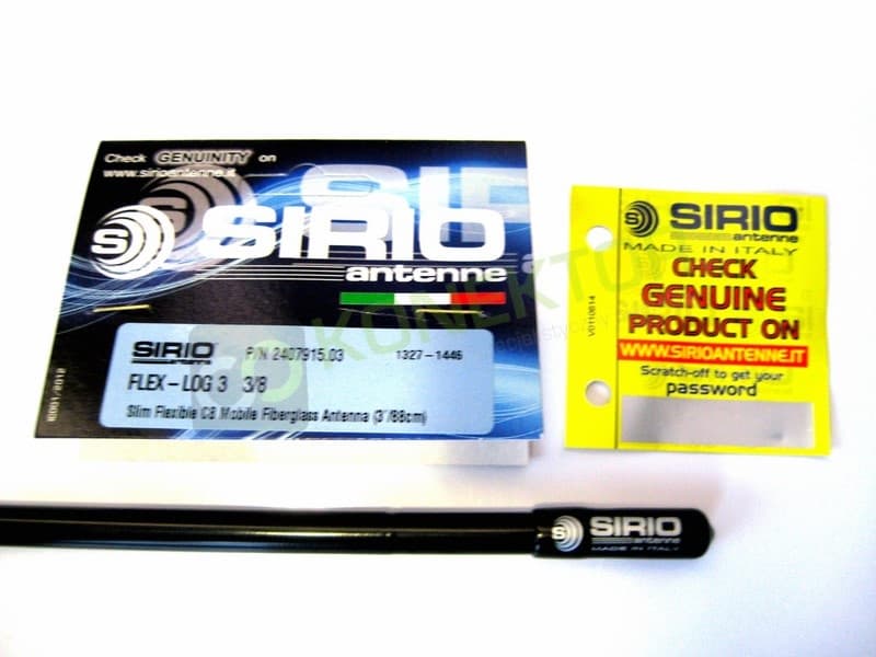 SIRIO FLEX LOG 3 MAG Antena CB magnesowa helikalna TOP LOADED 95cm dłuższy kabel 7m