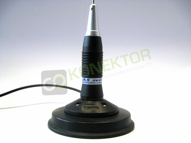SIRIO AS-100 (AS100) MAG 125 (duży magnes 12,5cm) Antena CB magnesowa 102cm kabel 3,60m