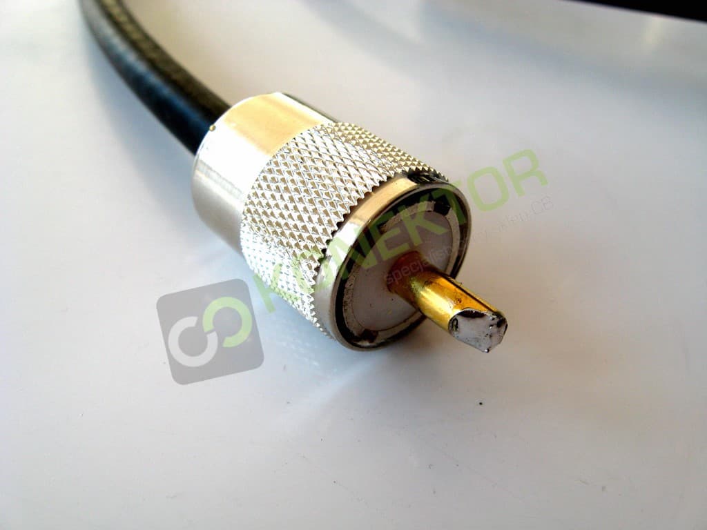 Kabel połączeniowy 150cm RF-7 SATEC wtyki UC-1 SUPERJAKOŚĆ HIGH END (do mierników, wzmacniaczy)