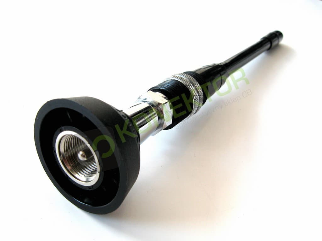 Solarcon A-108 najkrótsza dyskretna antena CB 25cm (z adapterem PL - montaż "wkręcany")