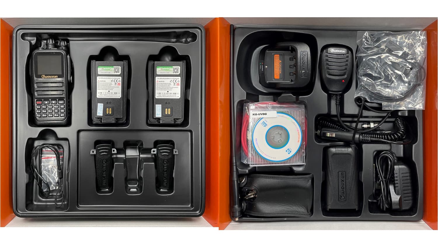 WOUXUN KG-UV8G PRO PACK radiotelefon ręczny 10W 66-88MHz / 136-174MHz + AKCESORIA ZESTAW