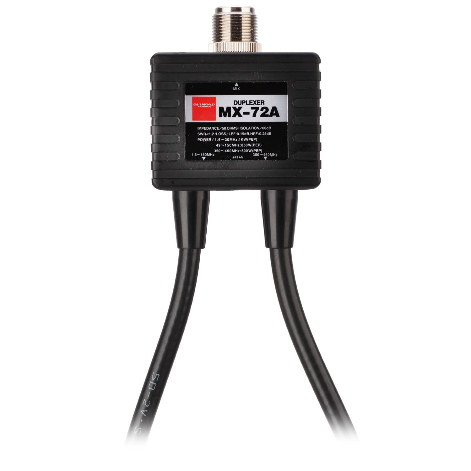Duplekser Diamond MX-72A 1.6-150MHz/350-460MHz (duplexer HF+VHF/UHF)
