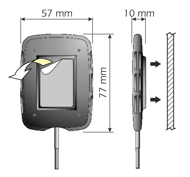 SIRIO INGLASS antena przyklejana LTE WLAN 2.4 / 5GHz kabel 3m z wtykiem SMA (antena na szybę, do obudowy, w ścianę)