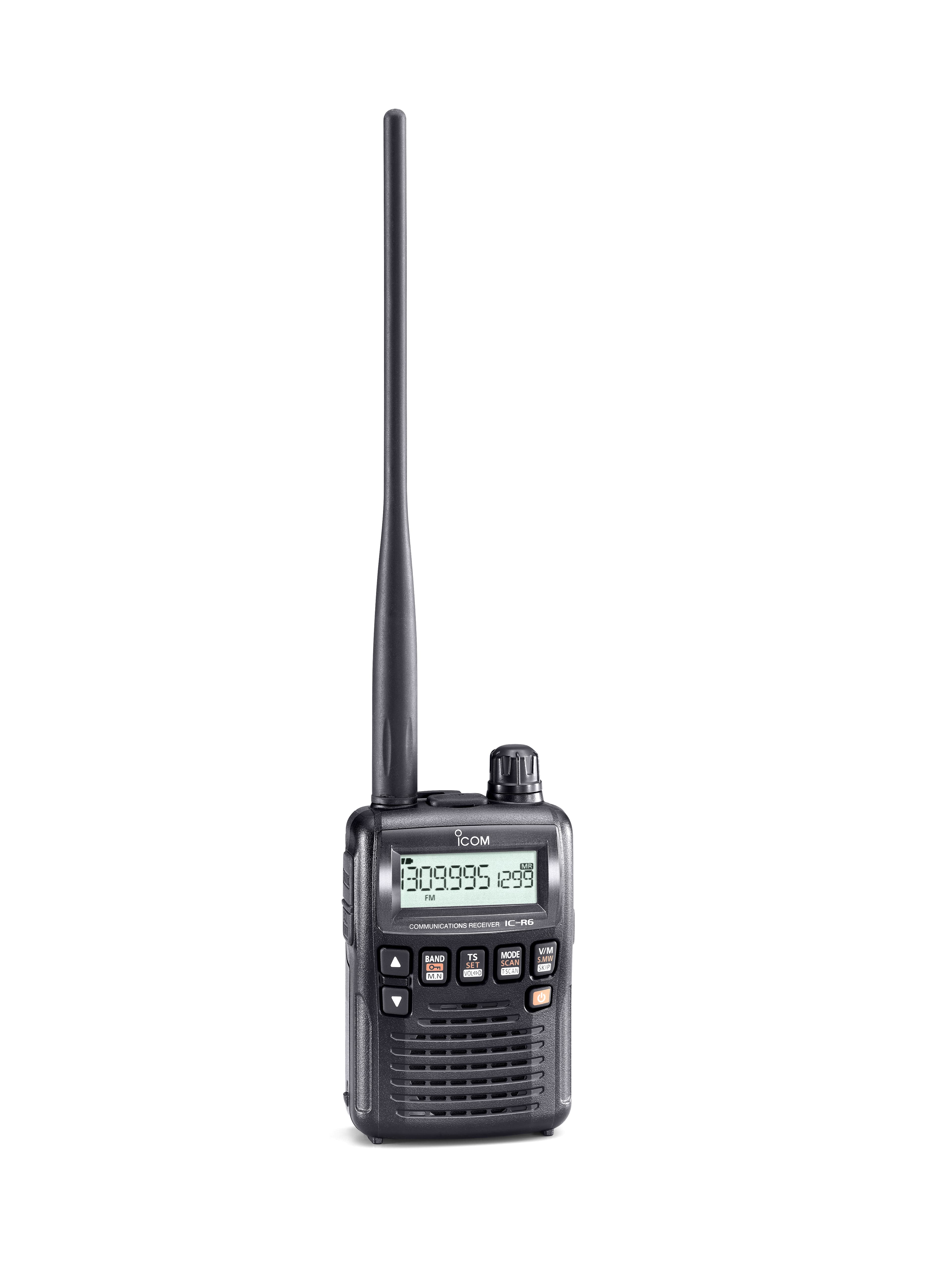 Skaner radiowy ICOM IC-R6 + skuteczniejsze anteny + oprogramowanie + kabel do programowania - POLECANY ZESTAW