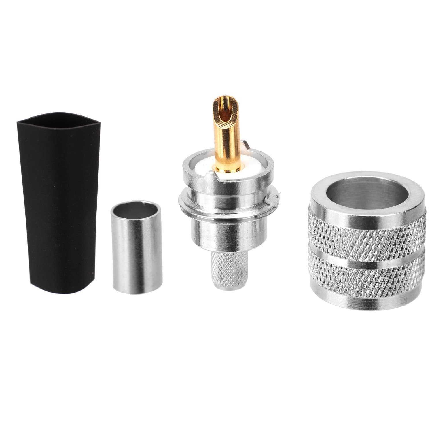 Wtyk UC-1 zaciskany na przewód RF-7, UltraFlex 7, Aircell-7 PTFE/Gold RADIORA (złącze PL-259 proste, z termokurczem)