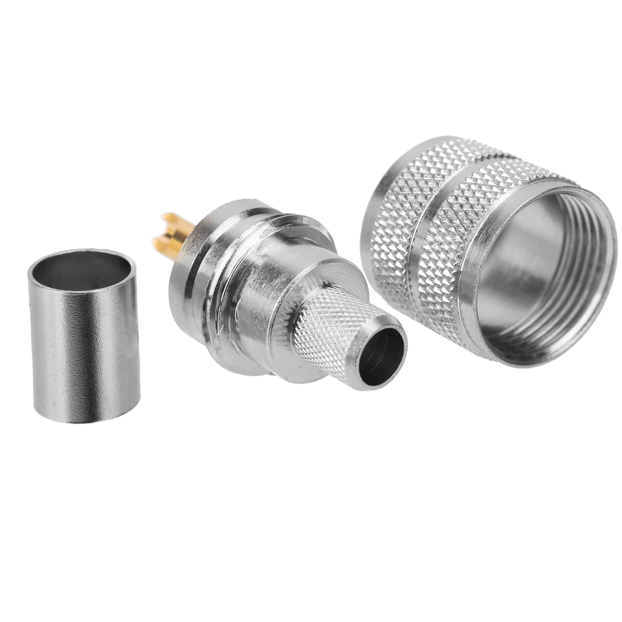 Wtyk UC-1 zaciskany na przewód RF-7, UltraFlex 7, Aircell-7 PTFE/Gold RADIORA (złącze PL-259 proste, z termokurczem)