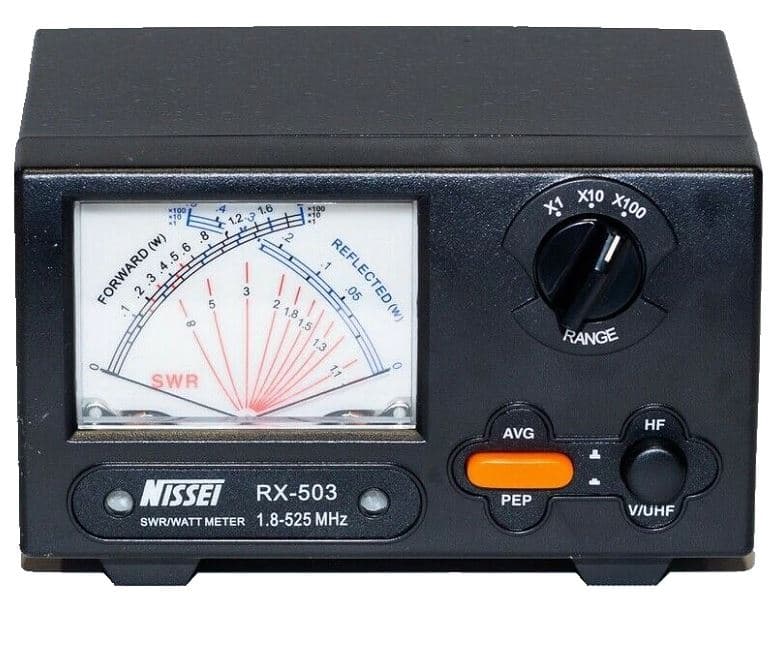 Nissei RX-503 reflektometr miernik krzyżowy KF CB VHF UHF 1.8-525MHz SWR/POWER (z podświetleniem skali)