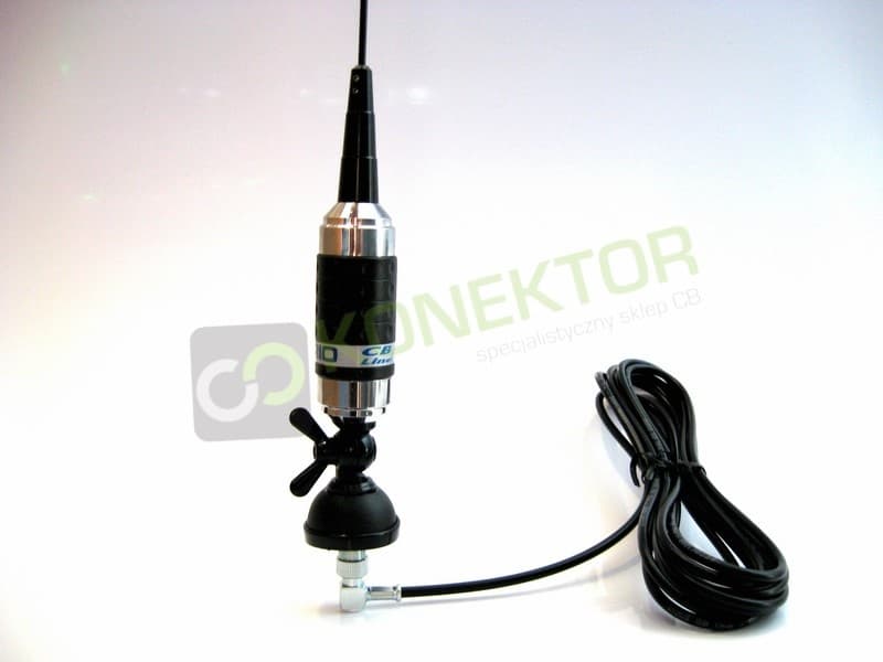 Sirio Carbonium 27 Black Antena CB montażowa 113cm kabel 4m