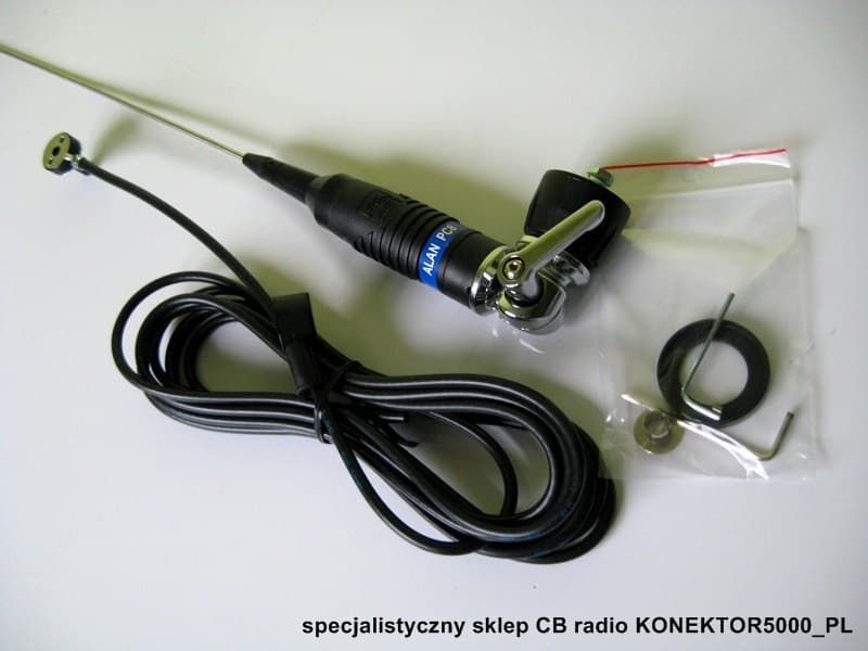Midland Alan PC-8 (z klamką) Antena CB montażowa 165cm kabel 4m