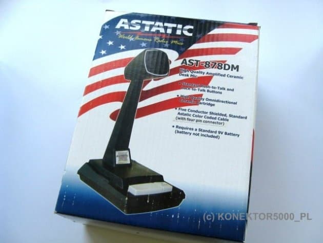 ASTATIC AST-878DM mikrofon stołowy do CB radia (wkładka ceramiczna)