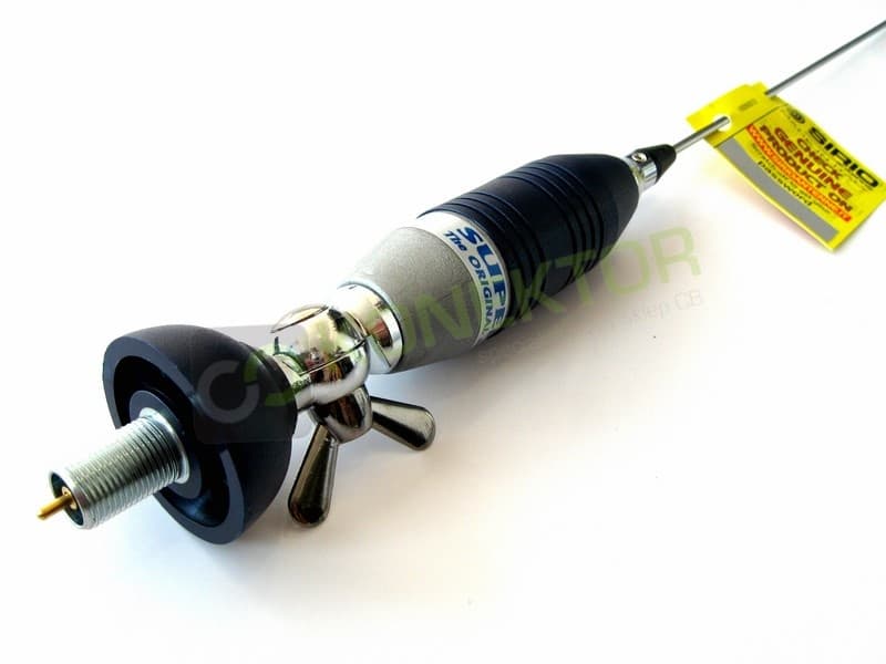 SIRIO SUPER 70 Antena CB 70cm kabel 4m + UCHWYT RELINGOWY BRV-3