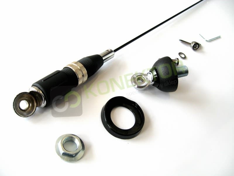 SIRIO MINI SNAKE 27 Antena CB montażowa (do montażu) 69cm kabel 4m + uchwyt relingowy BRV-3
