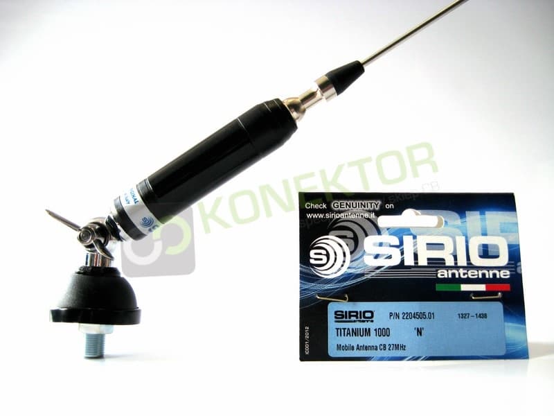 SIRIO TITANIUM 1000 (TITANIUM1000) Antena CB montażowa (do montażu) 98cm kabel 4m
