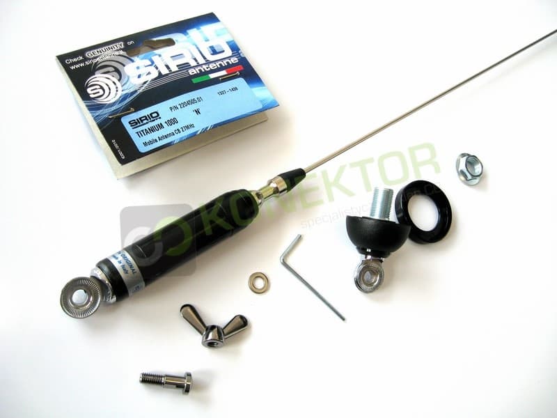 SIRIO TITANIUM 1000 (TITANIUM1000) Antena CB montażowa (do montażu) 98cm kabel 4m